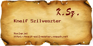 Kneif Szilveszter névjegykártya