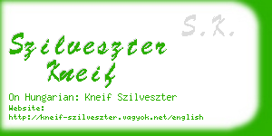 szilveszter kneif business card